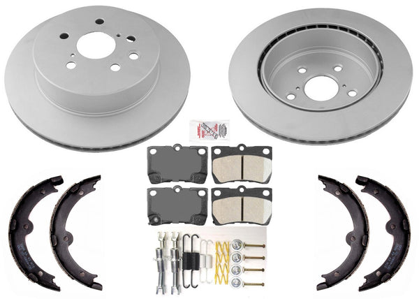 Rear GEO Coated Disc Brake Rotors Pads for Lexus IS350 2006 2007 2008