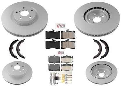 Coated Disc Brake Rotors Disc Brake Pads for Lexus IS350 09-13 Built in USA CAN