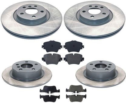 F&amp;R Rotores de freno de disco Pastillas de freno de cerámica para Mini Cooper Countryman Base 17-22