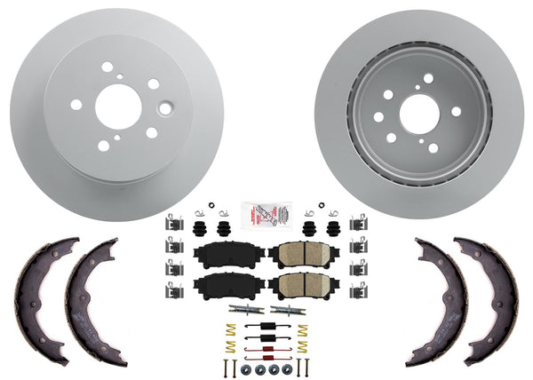 Rear Coated Disc Brake Rotors & Pads for Lexus IS350 2014 2016 2019 2020