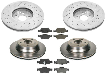Disc Brake Rotors & Ceramic Pads for Mercedes-Benz E550 2007-2009 4Matic AWD