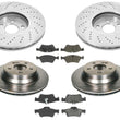 Rotores de freno de disco y pastillas de cerámica para Mercedes-Benz E550 2007-2009 4Matic AWD