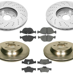 Rotores de freno de disco y pastillas de cerámica para Mercedes-Benz S430 S500 4Matic 03-06
