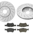 Rotores de freno delantero y pastillas de freno de cerámica 07-09 para Mercedes-Benz E500 4MATIC