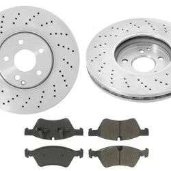 Rotores de freno delantero y pastillas de freno de cerámica 07-09 para Mercedes-Benz E500 4MATIC