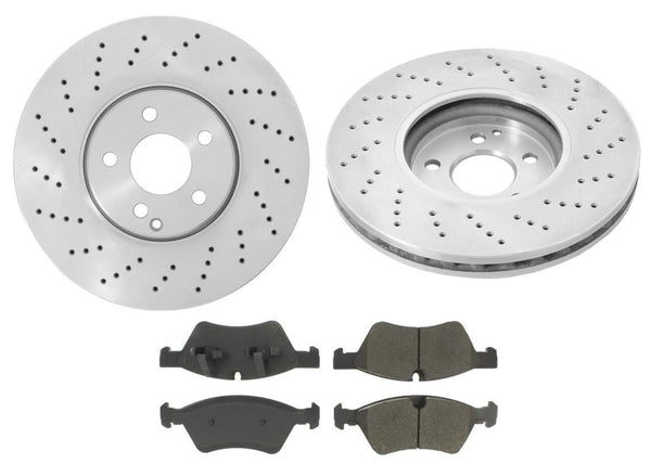 Rotores de freno delantero y pastillas de freno de cerámica 07-09 para Mercedes-Benz E500 4MATIC