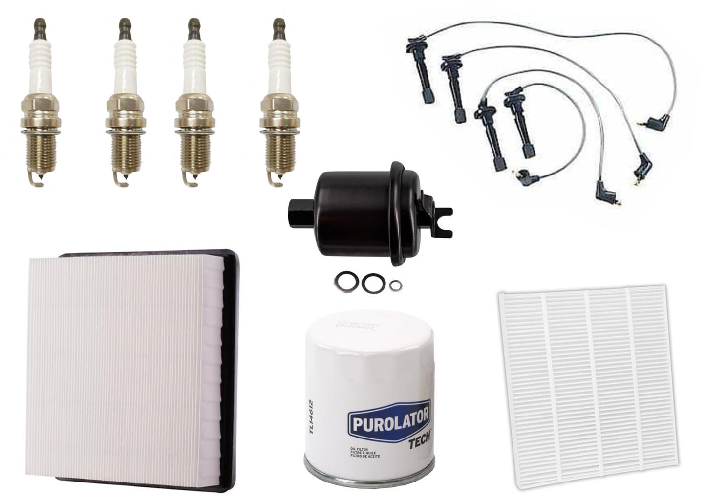 Spark Plugs Ignition Wires Air Filter Gas Filter for Honda CR-V CRV 1997-2001