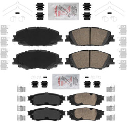 Front & Rear Ceramic Disc Brake Pads for Toyota Camry 20-25 All Wheel Drive