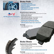 Front & Rear Ceramic Disc Brake Pads for Toyota Camry 20-25 All Wheel Drive
