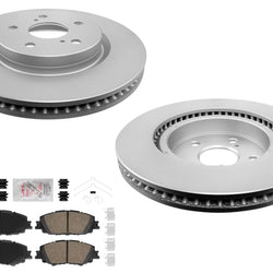 Front Coated Disc Brake Rotors & Pads for Toyota Camry 2018 2020 2021 2024 2025