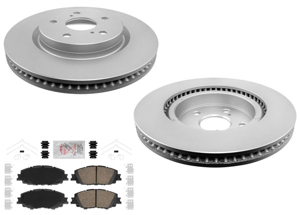 Front Coated Disc Brake Rotors & Pads for Toyota Camry 2018 2020 2021 2024 2025