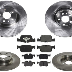 Front & Rear Disc Brake Rotors & Pads for Volvo S60 Hybrid 2021 2022 2024 2.0L
