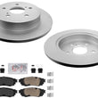 Rear Coated Disc Brake Rotors & Pads for Toyota Camry 20-25 All Wheel Drive