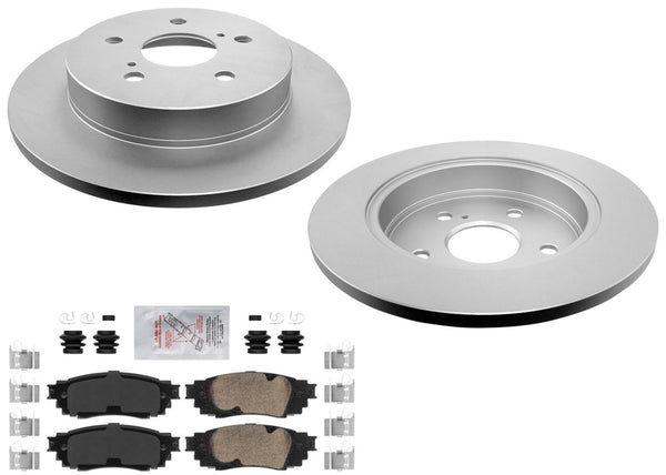 Rear Coated Disc Brake Rotors & Pads for Toyota Camry 20-25 All Wheel Drive