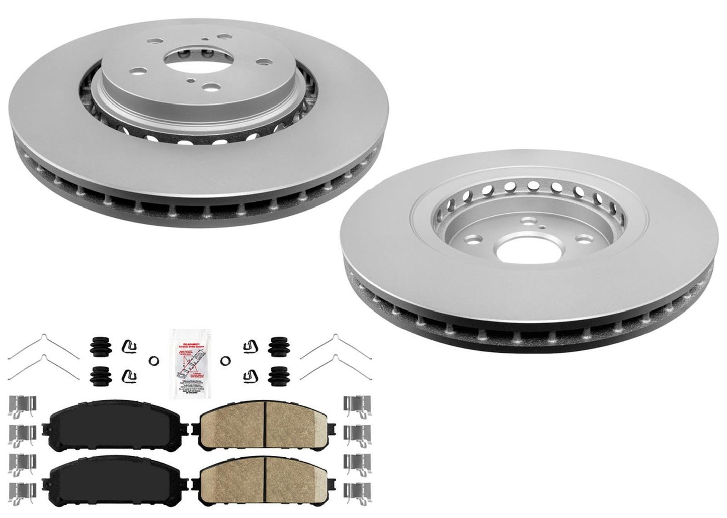 Front Coated Disc Brake Rotors & Pads for Toyota Camry TRD Racing 2020-2024
