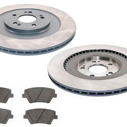 Rear Coated Disc Brake Rotors & Brake Pads for Genesis GV80 2021 2024 2025 3.5L