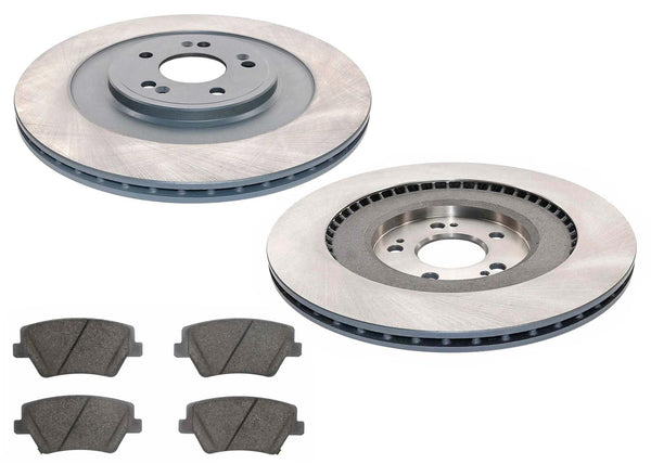 Rear Coated Disc Brake Rotors & Brake Pads for Genesis GV80 2021 2024 2025 3.5L