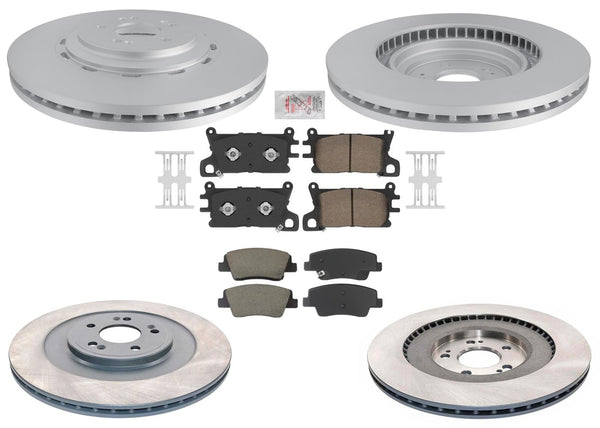 Coated Disc Brake Rotors & Brake Pads for Genesis G90 2023 2024 2025 3.5L