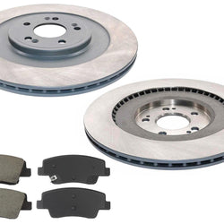 Rear Coated Disc Brake Rotors & Brake Pads for Genesis G90 2023 2024 2025 3.5L