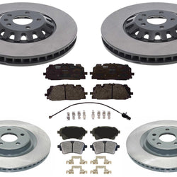 Front & Rear Coated Front Disc Brake Rotors Pads For Audi A6 Allroad 2022-2025
