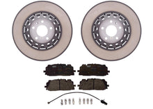 Coated Front Disc Brake Rotors Pads For 17-24 Audi Q7 Q8 375MM 6 Piston Caliper