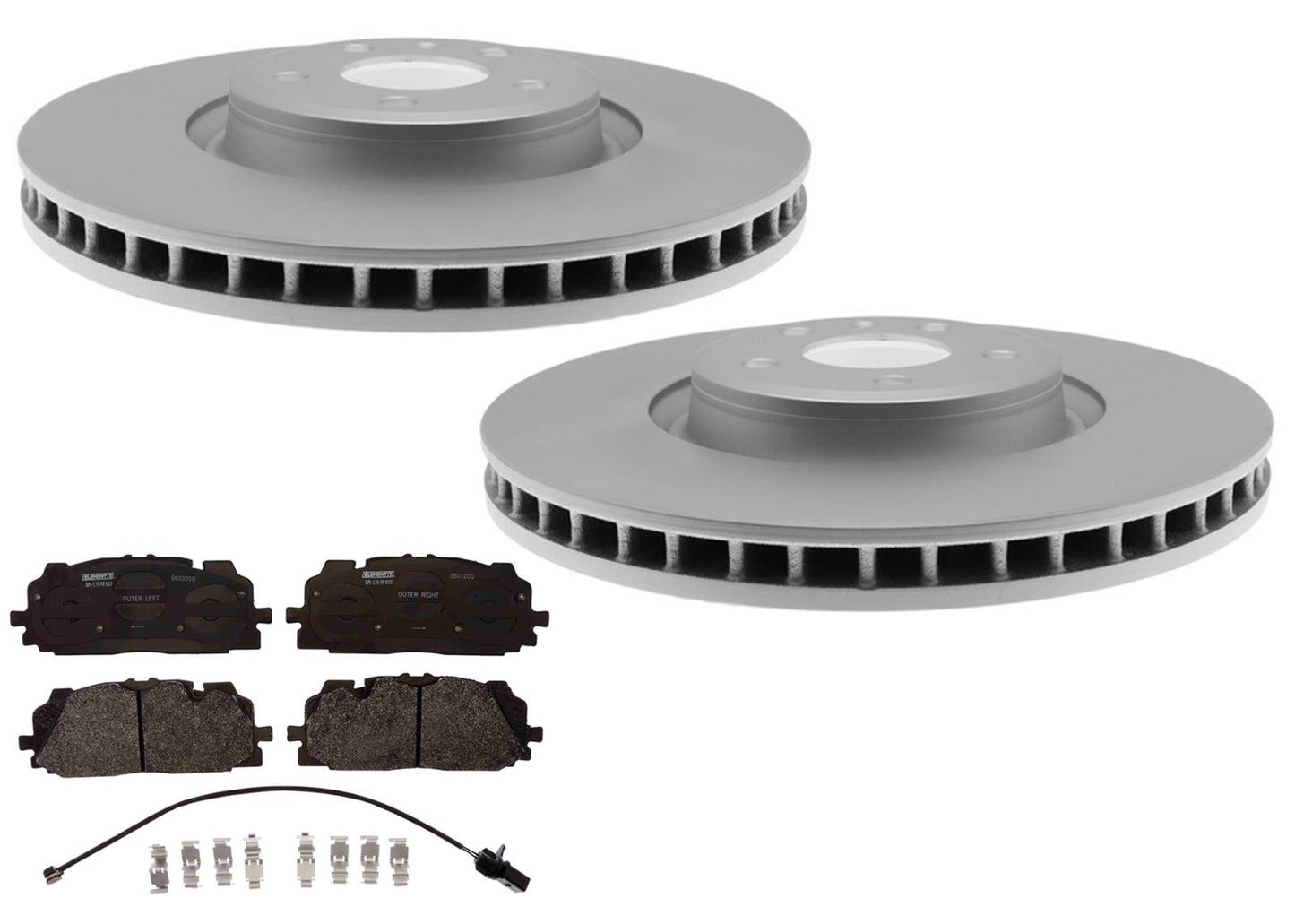 Front Coated Disc Brake Rotors & Brake Pads for Audi Q5 PHEV 20-23 350MM