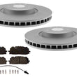 Front Coated Disc Brake Rotors & Brake Pads for Audi Q5 PHEV 20-23 350MM