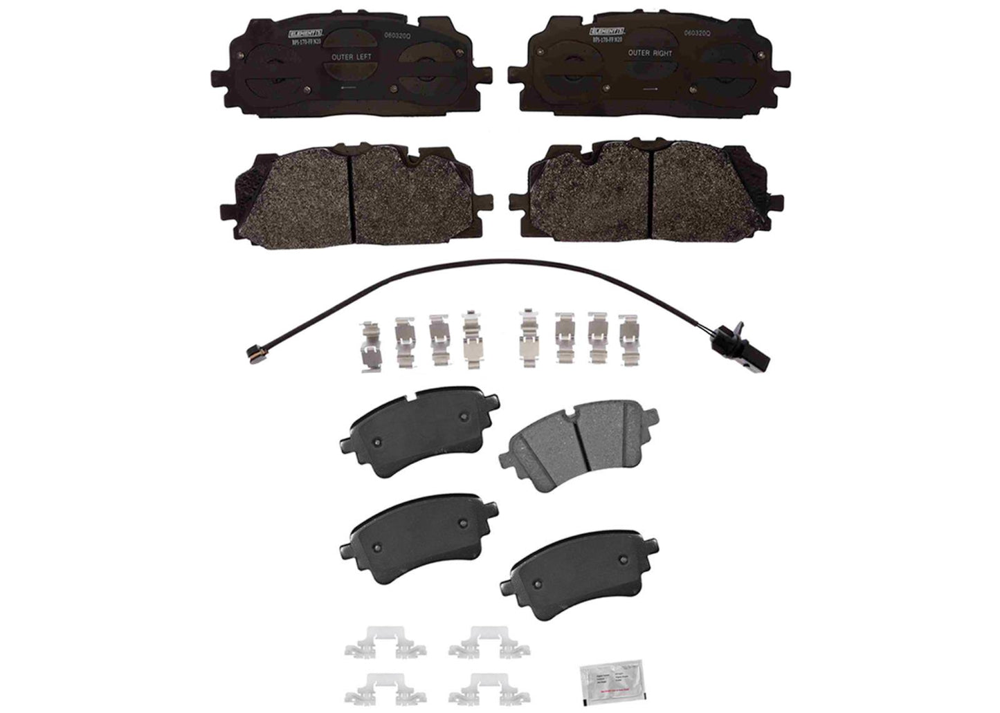 Front & Rear Premium Ceramic Brake Pads For Audi A8 Quattro 2019-2021 4M0698151