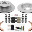 Rear Coated Disc Brake Rotors & Pads for Toyota Camry 2018-2025 Base FWD Model