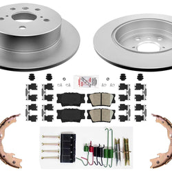 Rear Coated Disc Brake Rotors & Pads for Toyota Camry 2018-2025 Base FWD Model