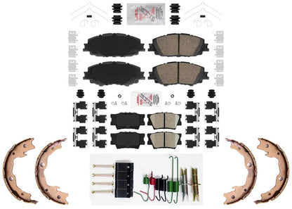 Front & Rear Disc Brake Pads Parking for Toyota Camry 2018-2025 Base FWD Model