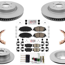 Coated Disc Brake Rotors & Brake Pads for Toyota Camry 2018-2025 FWD