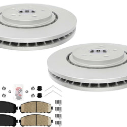 Front Coated Disc Brake Rotors & Pads for Lexus NX450h+ RZ450e 2022 2023 2024