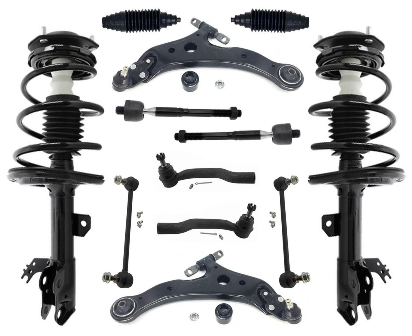 Front Struts Control Arms Tie Rods & Links For Camry SE 3.5L 2012 2013 2014