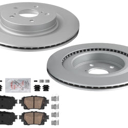 Rear Coated Disc Brake Rotors & Pads for Lexus NX450h+ RZ450e 2022 2023 2024