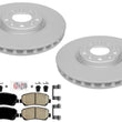 Front Improved Performance Disc Brake Rotors & Pads for Dodge Dart 2013-2016