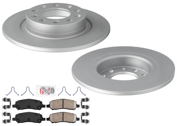 Rear Improved Performance Disc Brake Rotors & Pads for Dodge Dart 2013-2016