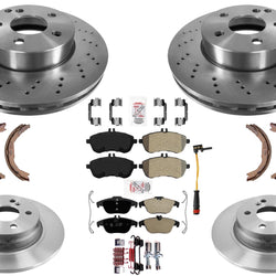 Front & Rear Brake Rotors & Pads For Mercedes Benz C300 Sport 2008 2010 2012