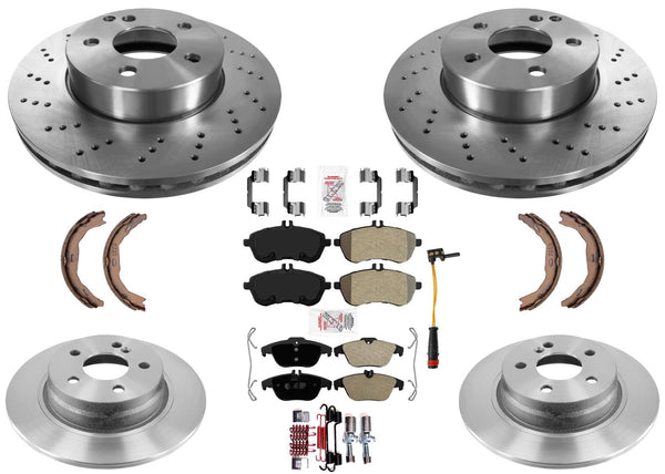 Front & Rear Brake Rotors & Pads For Mercedes Benz C300 Sport 2008 2010 2012
