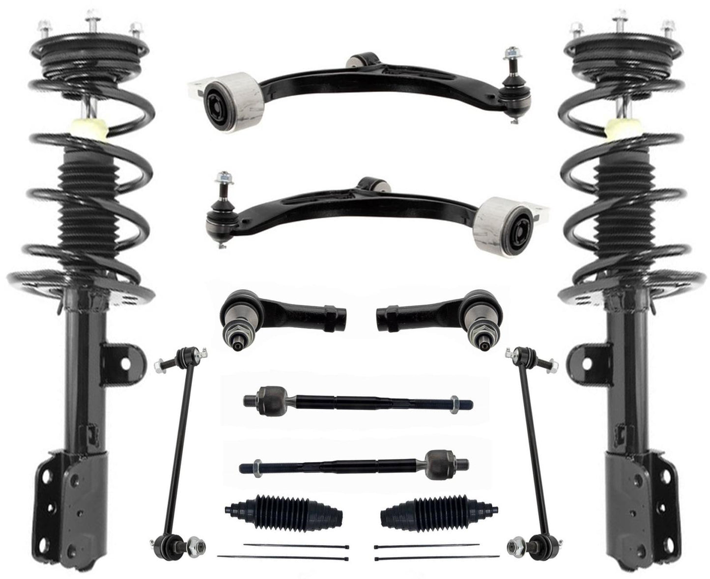 Front Struts Control Arms Tie Rods & Links For Police Interceptor Utility 13-19