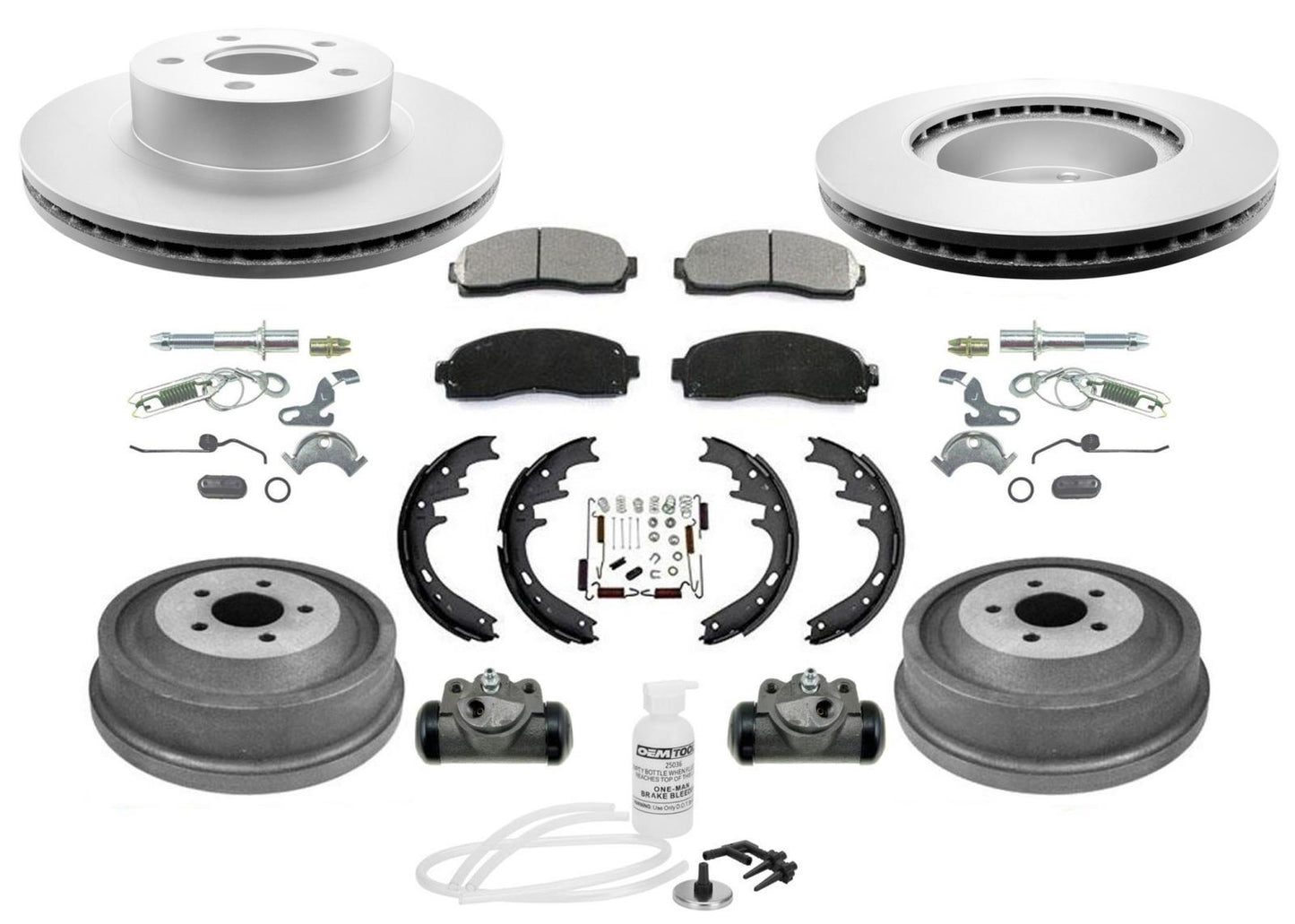 For Ford 01-02 Sport Trac 4 Wheel Drive Brake Disc Rotors & Pads Drums Shoes 12p