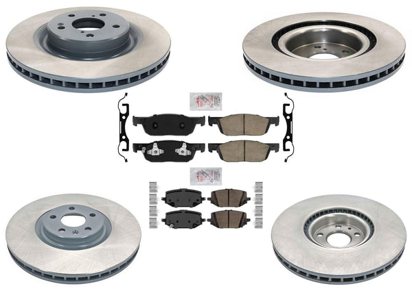 Front & Rear Disc Brake Rotors Ceramic Brake Pads For 2022-2025 Acura MDX 3.5L