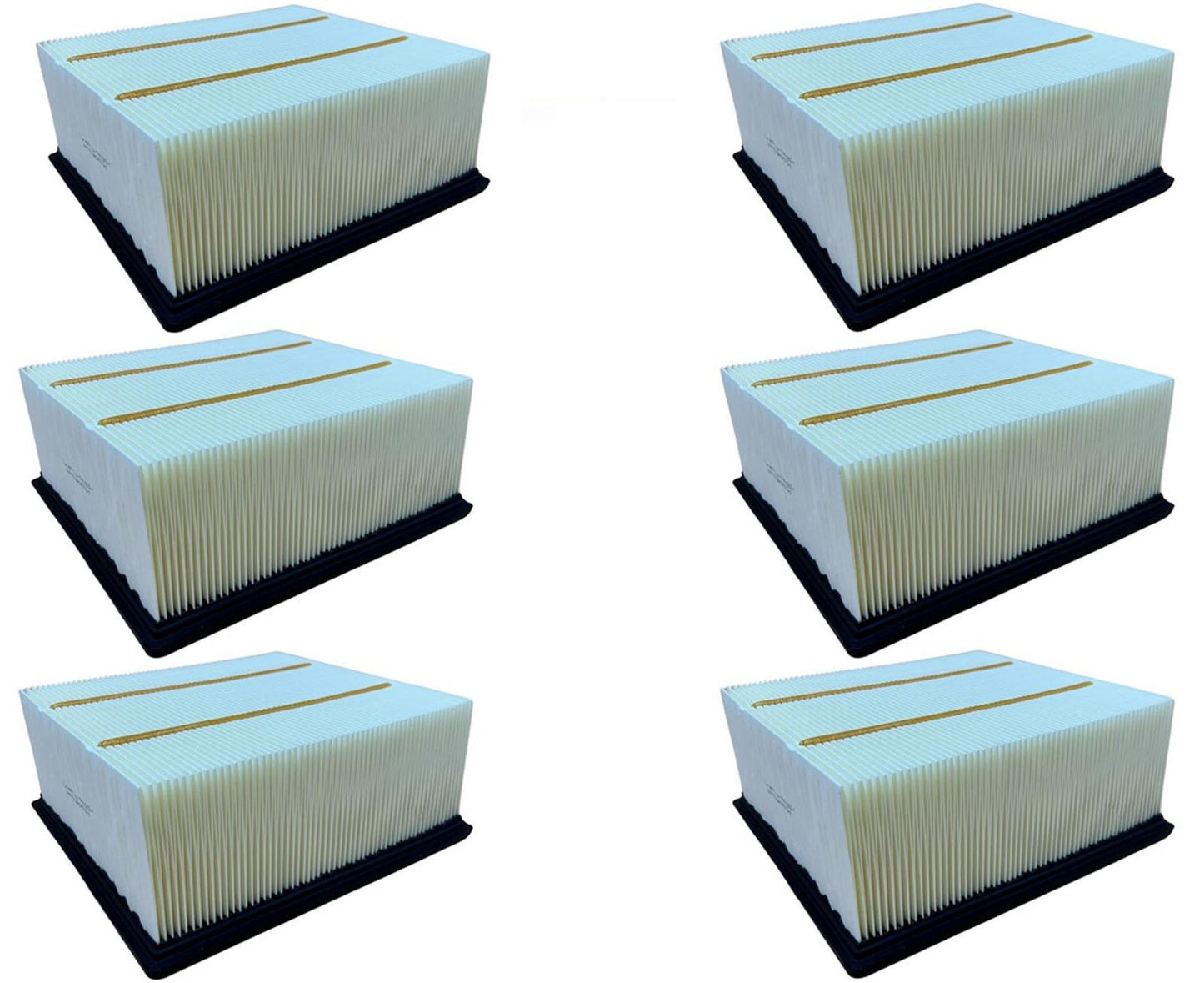 6 Pack Heavy Duty Air Filters For RAM 2500 2007-2024 6.7L Turbo Diesel Engine