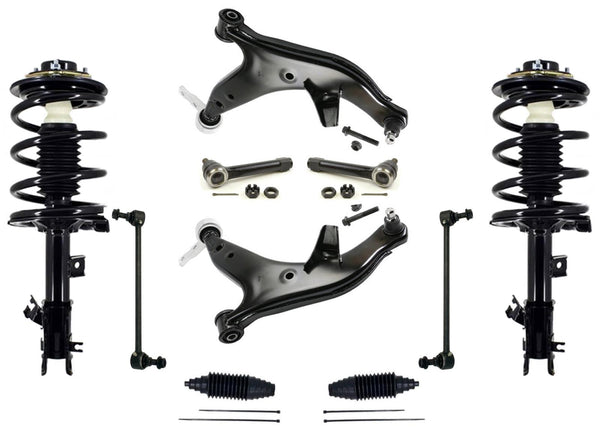 Front Complete Struts Control Arms Tie Rods & Links For Nissan Quest 2004-2009