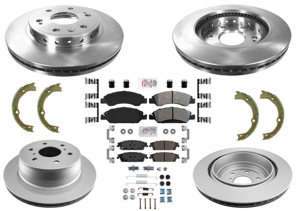 F&R Disc Brake Rotors Brake Pads Shoes for Chevrolet Tahoe PPV Police 2015-2020