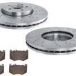 Front Drilled Disc Brake Rotors Brake Pads for Mercedes Benz CLA35 AMG 2020-2025