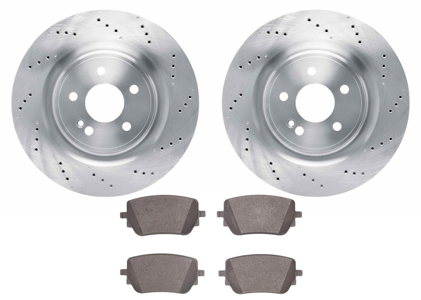 Rear Drilled Disc Brake Rotors Brake Pads for Mercedes Benz CLA35 AMG 2020-2025