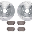 Rear Drilled Disc Brake Rotors Brake Pads for Mercedes Benz CLA35 AMG 2020-2025