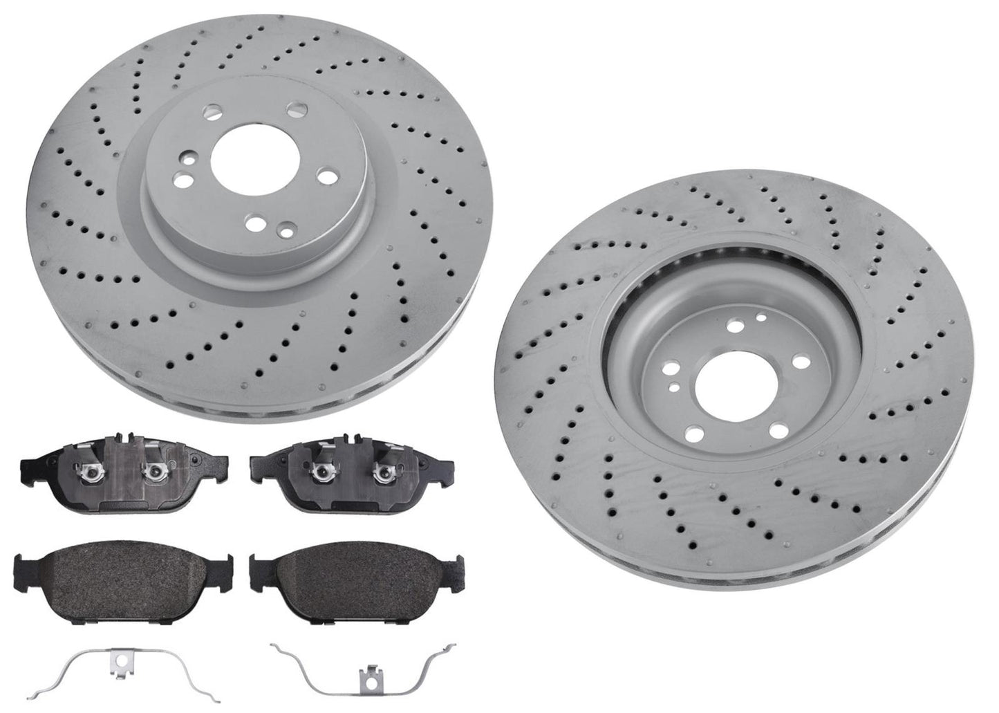 Front Coated Disc Brake Rotors Brake Pads for Mercedes Benz E550 Sedan 2012-2014