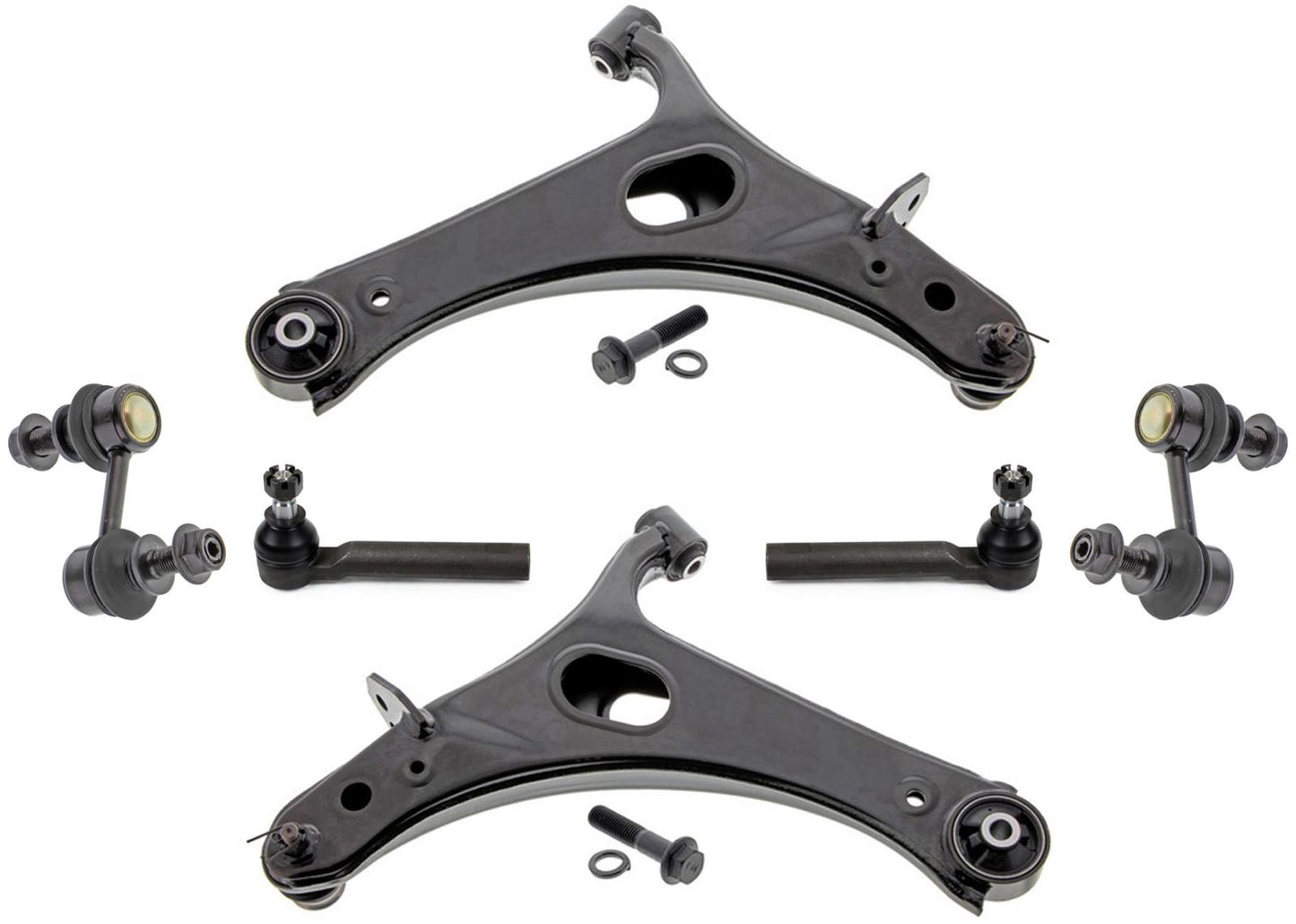 Front Lower Control Arms Ball Joint Tie Rods Links for Subaru Outback 2010-2014